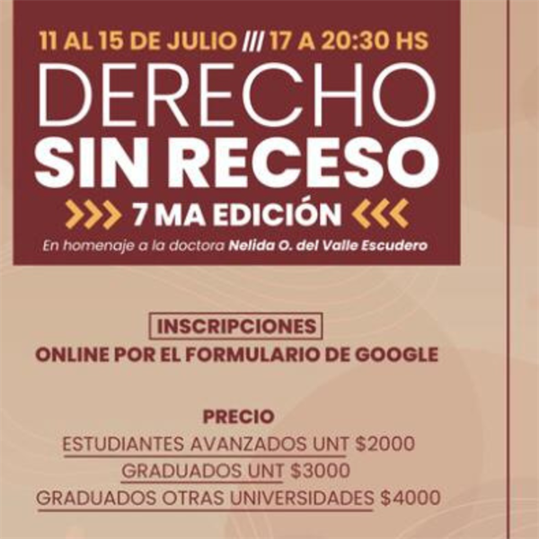 Derecho sin receso vuelve y con presencialidad Derecho sin receso vuelve y con presencialidad